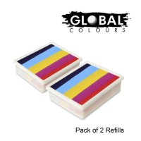 Global Colours Refill Pack of 2 Leannes Rainbow (2 PACK Leannes Rainbow REGULAR)